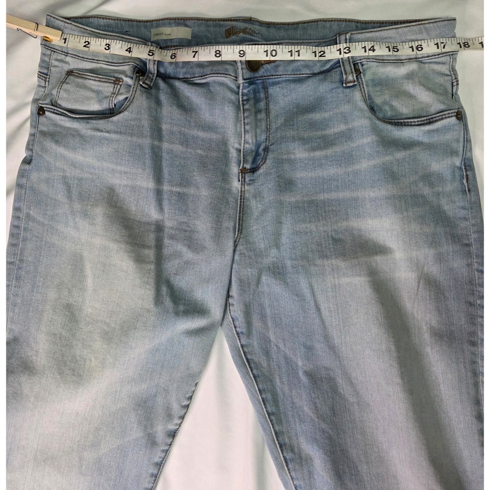 Kut From The Kloth Chrissy Flare Sz 16 Light Wash Western Boho Festival Stretch - Picture 3 of 8